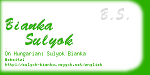 bianka sulyok business card
